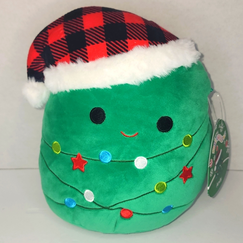 🎄 ANDY 🎄 Christmas Tree w/Santa Hat Christmas 2023 Original Squishmallow ☆NWT☆